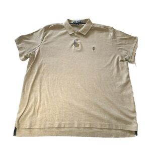 US Polo Assn Luxury Feel Tan Heather Short Sleeve Polo Shirt Mens 2XL XXL